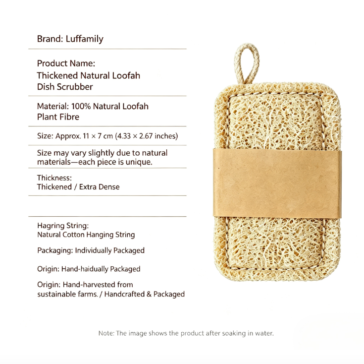 Luffamily Thickened Dish Scrubber