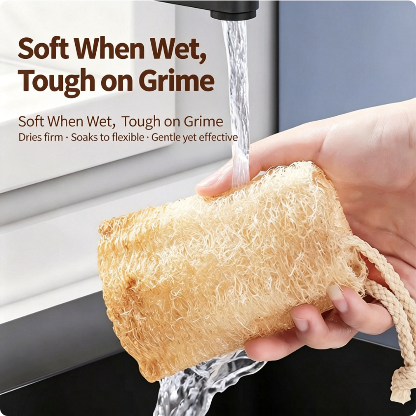 Luffamily Premium 3.94″ Natural Cleaning Scrubber