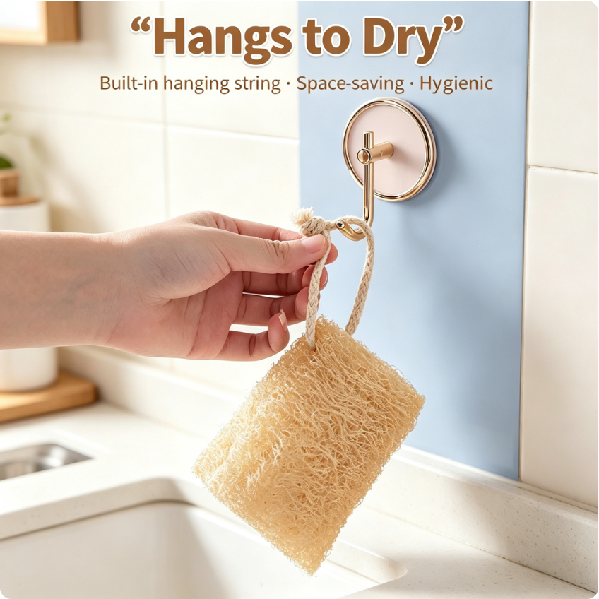 Luffamily Premium 3.94″ Natural Cleaning Scrubber