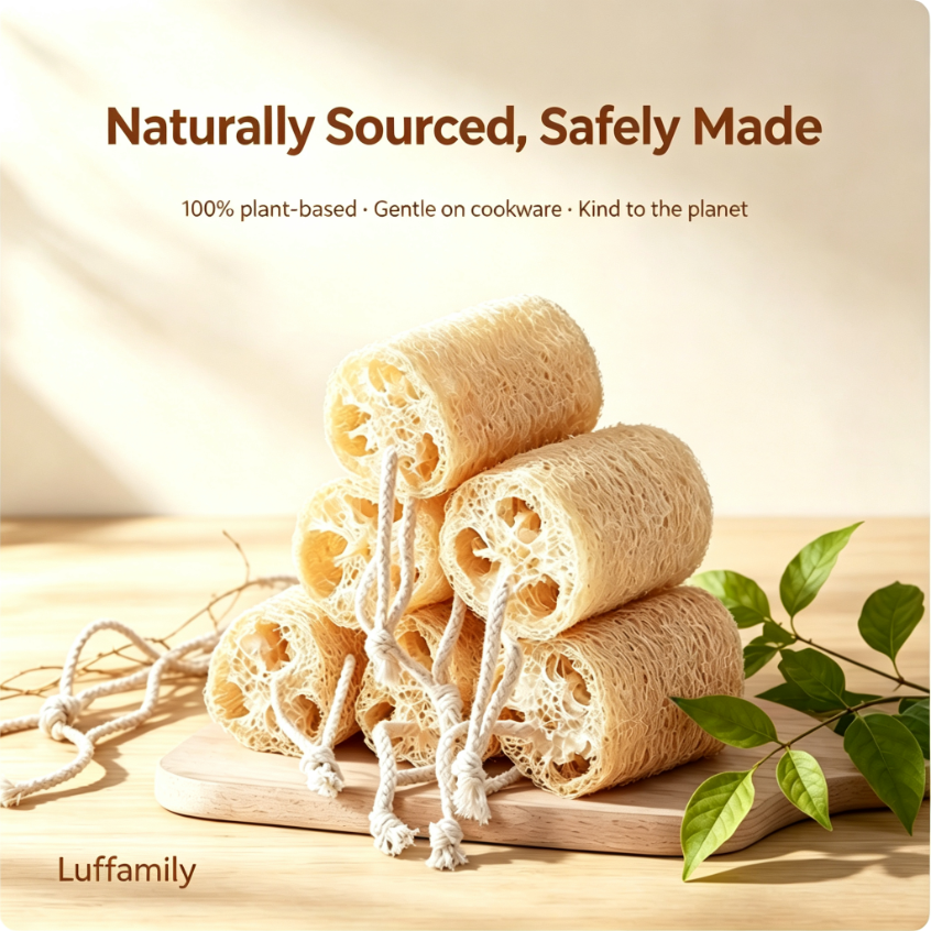 Luffamily Premium 3.94″ Natural Cleaning Scrubber