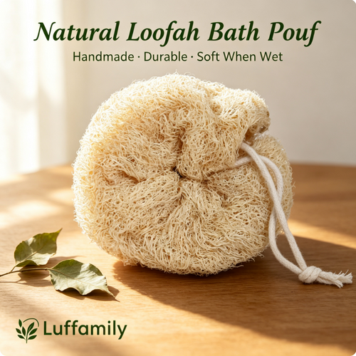Luffamily Natural Facial & Body Bath Poufs