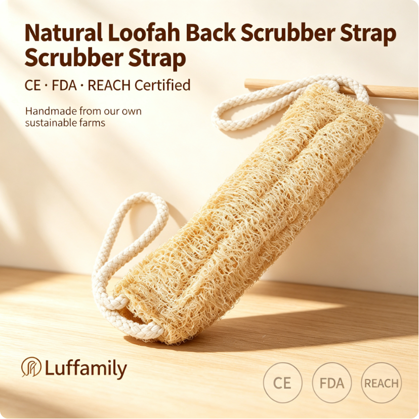 Luffamily Premium Natural Scrubber Strap