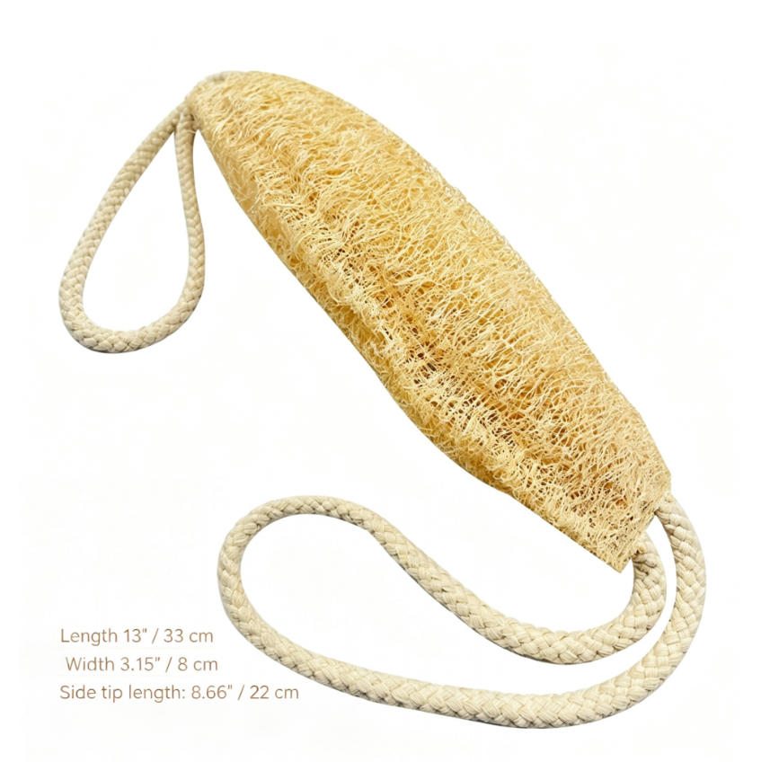 Luffamily Raw Whole Loofah Scrubber Strap