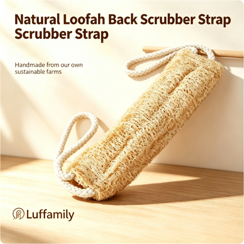 Luffamily Premium Natural Scrubber Strap