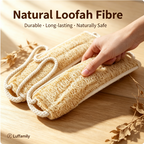 Luffamily Natural Scrubber Strap with Trimmed Edges